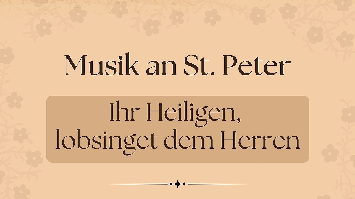 Musik an St. Peter im Mai