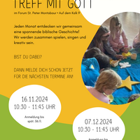 Einladungsflyer Treff mit Gott November und Dezember