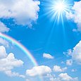 青空, 太陽, 光, 紫外線, 陽光, uv, 空, 雲, 晴天, バックグラウンド, 背景, 虹, 夢, コピースペース